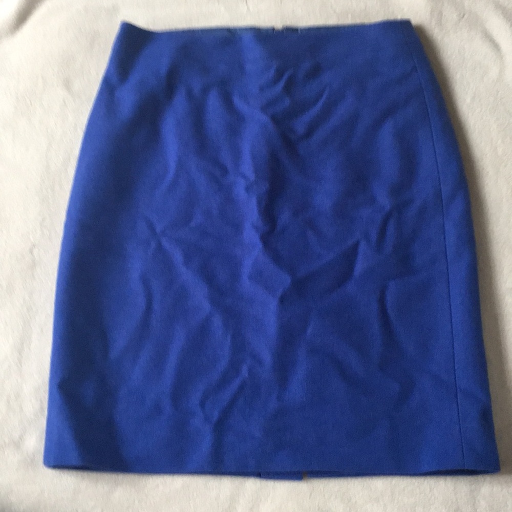 JCrew Royal Blue Wool Pencil Skirt -Size 2